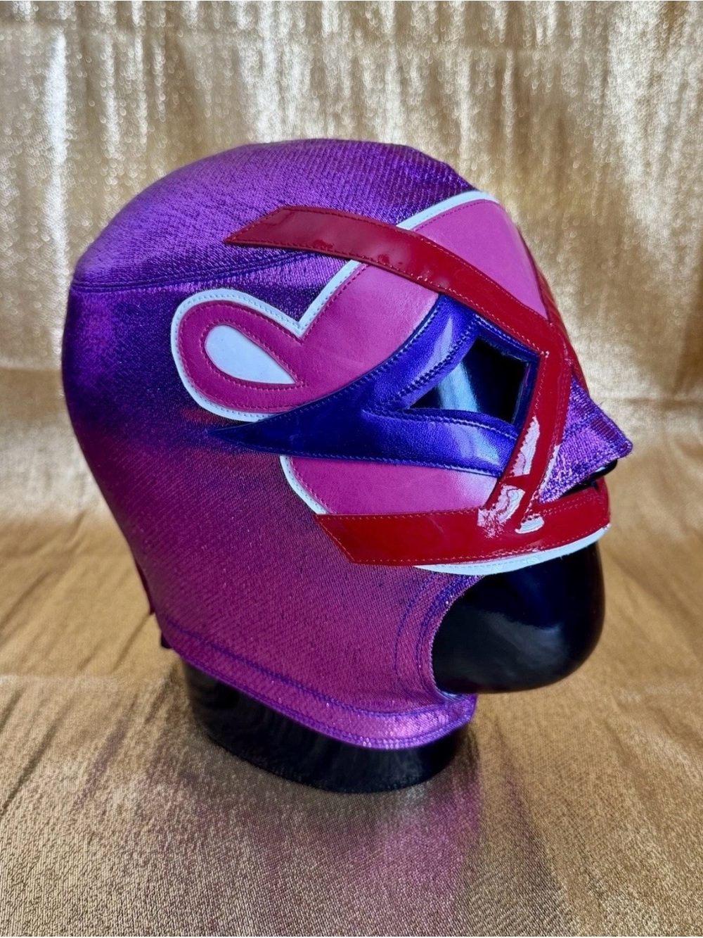 Villano Pink Panther Japan Lame Pro Mask LUCHA LIBRE WWE AAA CMLL AEW WRESTLING